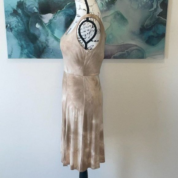 Gilli Neutral Tie Dye Sleeveless Scoop Neck Fit And Flare Dress Size Sma… - Picture 4 of 11